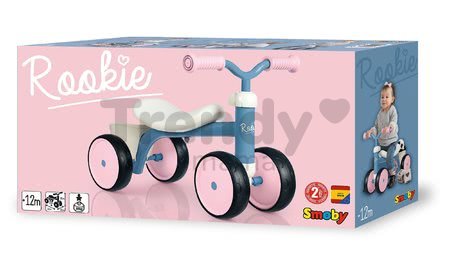 Odrážadlo Rookie Pink Smoby s kovovou konštrukciou a točiacimi riadidlami od 12 mes