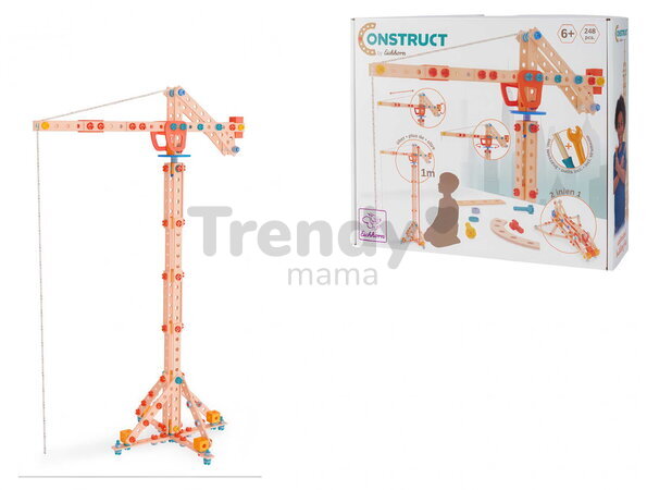 Drevená stavebnica žeriav Construct Crane Eichhorn 2 modely 248 dielov od 6 rokov EH7301