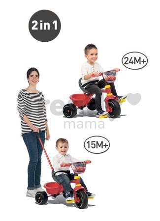 Trojkolka Autá 3 Be Move Smoby s vodiacou tyčou od 15 mes