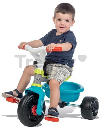 Trojkolka Be Move Smoby s vodiacou tyčou zeleno-tyrkysová od 15 mes