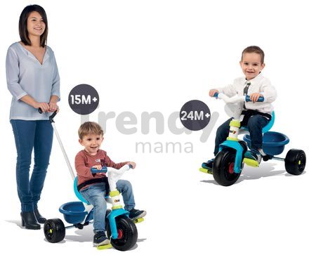 Trojkolka Be Fun Blue Smoby modro-zelená od 15 mes