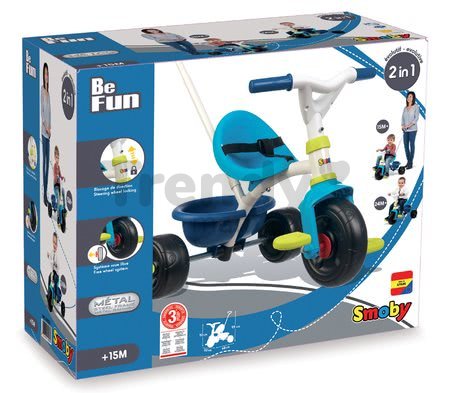 Trojkolka Be Fun Blue Smoby modro-zelená od 15 mes