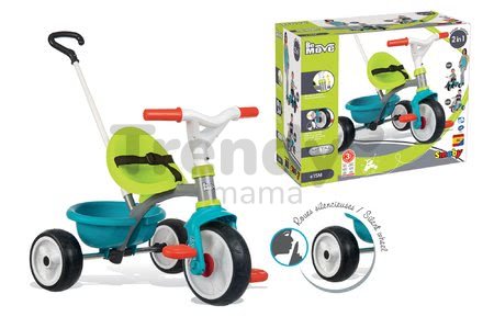 Trojkolka Be Move Blue Smoby s EVA gumenými kolesami a voľnobehom modrá od 15 mes