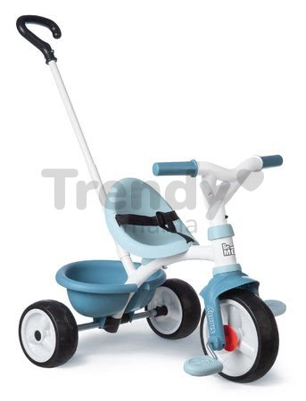 Trojkolka s voľnobehom Be Move Tricycle Blue Smoby s vodiacou tyčou a EVA kolesami modrá od 15 mes