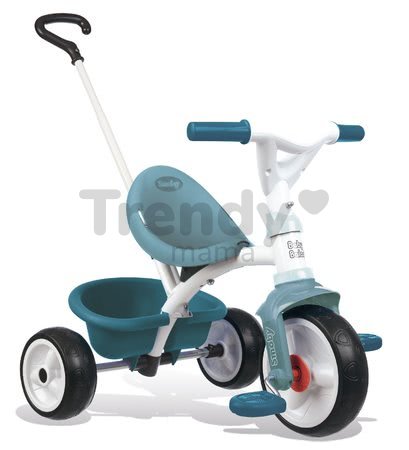 Trojkolka s voľnobehom Be Move Tricycle Blue Smoby s vodiacou tyčou a EVA kolesami modrá od 15 mes