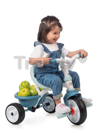 Trojkolka s voľnobehom Be Move Tricycle Blue Smoby s vodiacou tyčou a EVA kolesami modrá od 15 mes