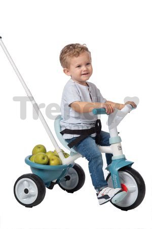 Trojkolka s voľnobehom Be Move Tricycle Blue Smoby s vodiacou tyčou a EVA kolesami modrá od 15 mes