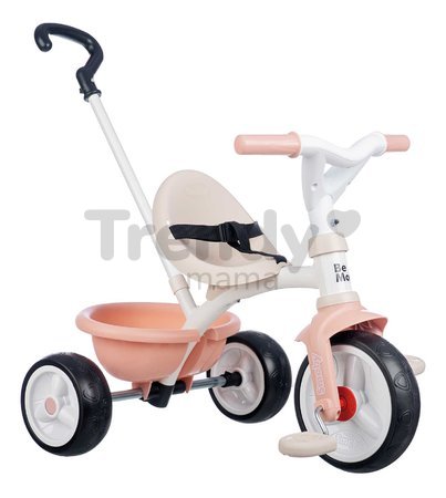 Trojkolka s voľnobehom Be Move Tricycle Pink Smoby s nastaviteľnou 95 cm vodiacou tyčou a tichými EVA kolesami ružová od 15 mes