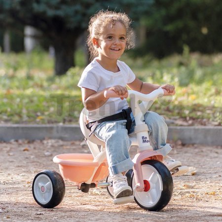 Trojkolka s voľnobehom Be Move Tricycle Pink Smoby s nastaviteľnou 95 cm vodiacou tyčou a tichými EVA kolesami ružová od 15 mes