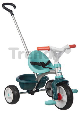 Trojkolka s voľnobehom Be Move Blue Tricycle Smoby s nastaviteľnou 95 cm vodiacou tyčou a tichými EVA kolesami modrá od 15 mes