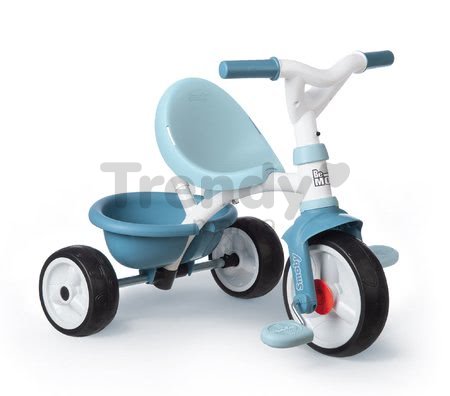 Trojkolka s opierkou Be Move Comfort Tricycle Blue Smoby s EVA kolesami a vodiaca tyč s taškou modrá od 10 mes