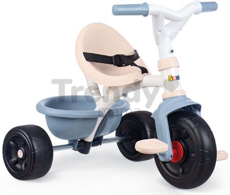 Trojkolka Be Fun Comfort Tricycle Blue Smoby s dvojitou vodiacou tyčou a taškou od 10 mes