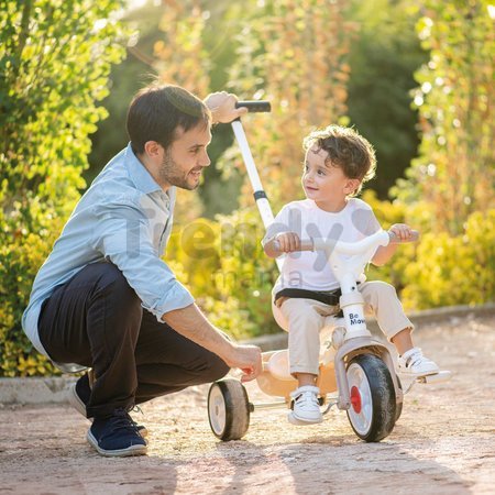 Trojkolka s voľnobehom Be Move Comfort Tricycle Beige Smoby s nastaviteľnou vodiacou rúčkou a ochrannou hrazdou s tichými EVA kolesami béžová od 10 me