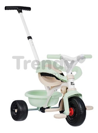 Trojkolka s voľnobehom Be Fun Comfort Tricycle Smoby s nastaviteľnou vodiacou rúčkou a ochrannou hrazdou zelená od 10 mes