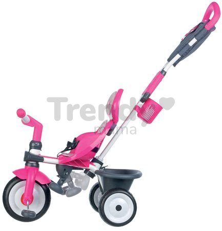 Trojkolka Baby Driver Smoby so strieškou a volantom ružovo-šedá od 10 mes