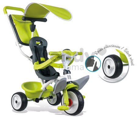 Trojkolka Baby Balade Blue Smoby s EVA kolesami zelená od 10 mes