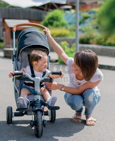 Trojkolka a kočík skladacia Evolutive Robin Trike Smoby so sklápateľnou opierkou a tichými kolesami od 6 mes