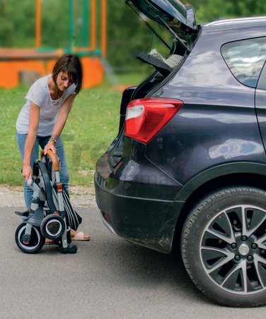 Trojkolka a kočík skladacia Evolutive Robin Trike Smoby so sklápateľnou opierkou a tichými kolesami od 6 mes