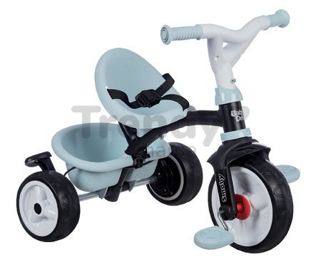 Trojkolka a kočík v jednom s brzdou Baby Driver Plus Blue Smoby s EVA kolesami a intuitívnym ovládaním modrá od 10 mes