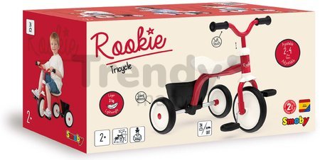 Trojkolka a odrážadlo Retro Rookie Trike Smoby ultraľahká s pedálmi a tichými gumenými kolesami od 24 mes