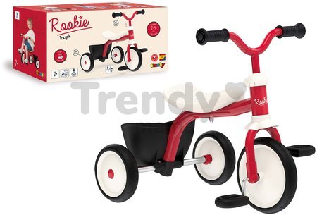 Trojkolka a odrážadlo Retro Rookie Trike Smoby ultraľahká s pedálmi a tichými gumenými kolesami od 24 mes