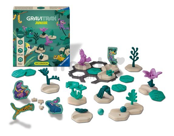 Rozšírenie guľôčková dráha Džungľa Jungle Extension Junior GraviTrax 33 dielikov s figúrkami