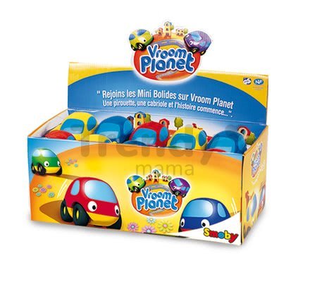 Autíčko Vroom Planet Smoby dĺžka 7 cm v displeji od 12 mes