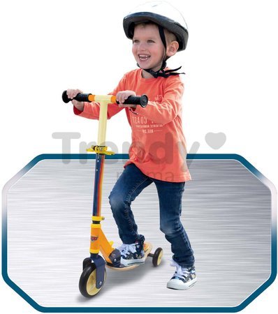 Drevená kolobežka trojkolesová Cars 3 Wheels Foldable Scooter Smoby skladacia výškovo nastaviteľná a protišmyková tichá