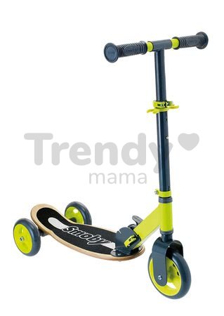 Drevená kolobežka trojkolesová Wooden Scooter Smoby skladacia a výškovo nastaviteľná od 3 rokov