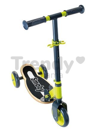 Drevená kolobežka trojkolesová Wooden Scooter Smoby skladacia a výškovo nastaviteľná od 3 rokov