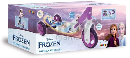 Drevená kolobežka trojkolesová Frozen Wheels Foldable Scooter Smoby skladacia výškovo nastaviteľná a protišmyková tichá