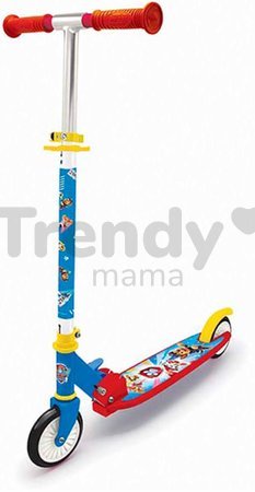 Kolobežka dvojkolesová Paw Patrol 3 Wheels Foldable Scooter Smoby skladacia s brzdou výškovo nastaviteľná max. 83 cm od 5 rokov