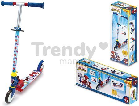 Kolobežka dvojkolesová Spidey Spiderman Disney Smoby skladacia s brzdou výškovo nastaviteľná max. 83 cm od 5 rokov