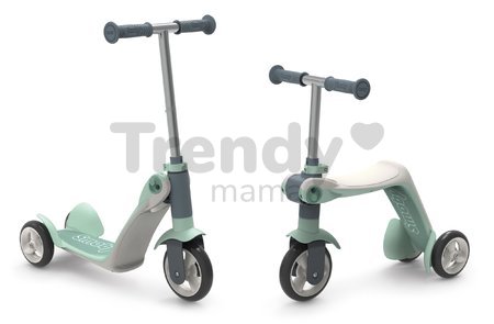 Kolobežka&odrážadlo Reversible Switch 2v1 Scooter Smoby trojkolesová s tichým chodom a výška rúčky 53/63 cm nosnosť 20 kg od 18 mes