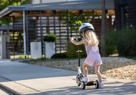 Drevená kolobežka trojkolesová Wooden 3W Foldable Scooter Black Smoby skladacia a výškovo nastaviteľná