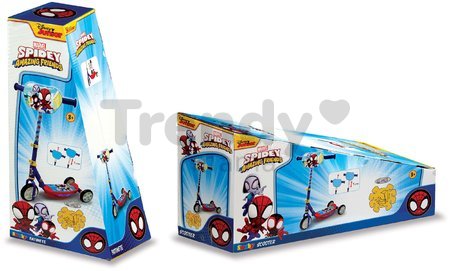 Kolobežka trojkolesová Spidey Spiderman Disney Smoby s výškovo nastaviteľnou rúčkou protišmyková