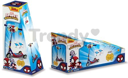 Kolobežka trojkolesová Spidey Spiderman Disney Smoby s výškovo nastaviteľnou rúčkou protišmyková