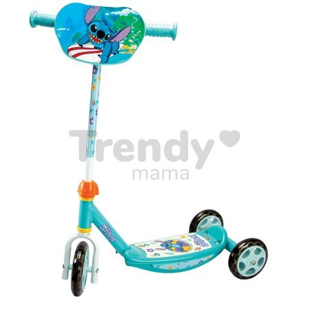 Kolobežka trojkolesová Stitch 3 Wheels Scooter Smoby protišmyková s výškovo nastaviteľnými riadidlami max. 67 cm