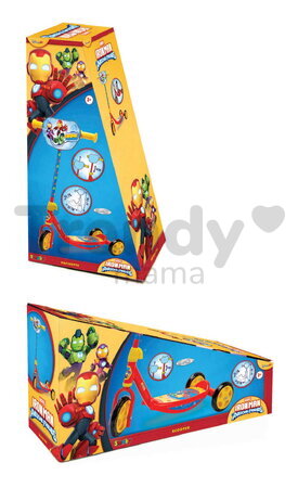 Kolobežka trojkolesová Iron Man 3 Wheels Scooter Smoby protišmyková s výškovo nastaviteľnými riadidlami max. 67 cm