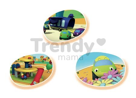 Poschodová garáž Vroom Planet Smoby a DVD s rozprávkami od 18 mes