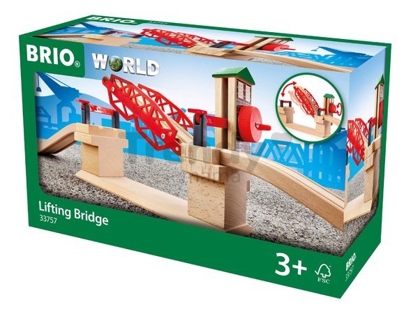 Náhradné diely pre vláčikodráhu Lifting Bridge BRIO zdvíhací most s manuálnym ovládaním od 3 rokov BRIO7570