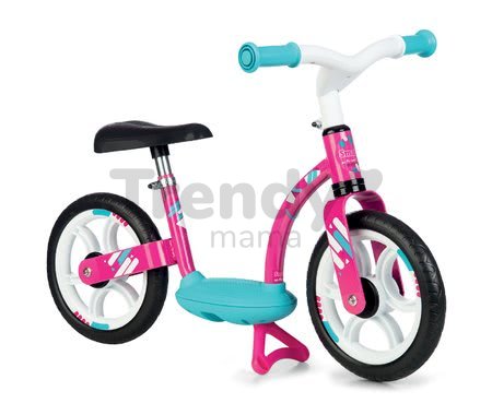 Balančné odrážadlo Balance Bike Comfort Pink Smoby s kovovou konštrukciou a výškovo nastaviteľným sedadlom od 24 mes