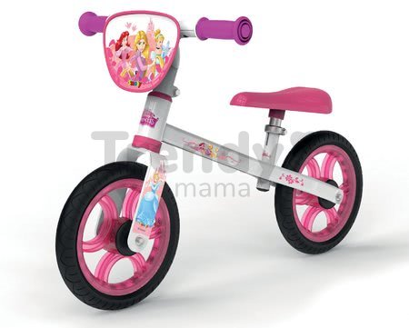 Balančné odrážadlo Disney Princess First Bike Smoby s kovovou konštrukciou a nastaviteľným sedadlom od 24 mes