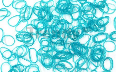 Rainbow Loom originálne transparentné gumičky 600 kusov tyrkysové od 6 rokov