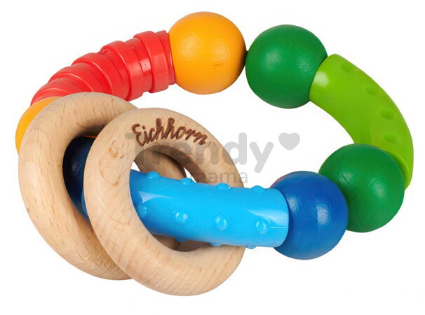Drevená hrkálka Baby Grasping Toy Eichhorn od 3 mes