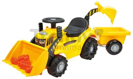 Odrážadlo s prívesom Backhoe Ride on Maxi Abrick Écoiffier s bagrom a nakladačom 6 maxi kociek od 12-36 mes