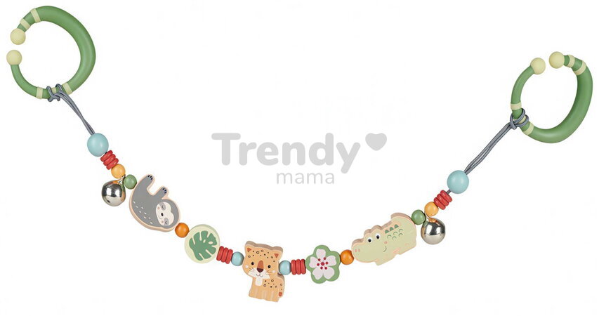 Drevená retiazka na kočík Baby Pram Chain BeWild Eichhorn 46 cm od 0 mes