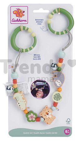 Drevená retiazka na kočík Baby Pram Chain BeWild Eichhorn 46 cm od 0 mes