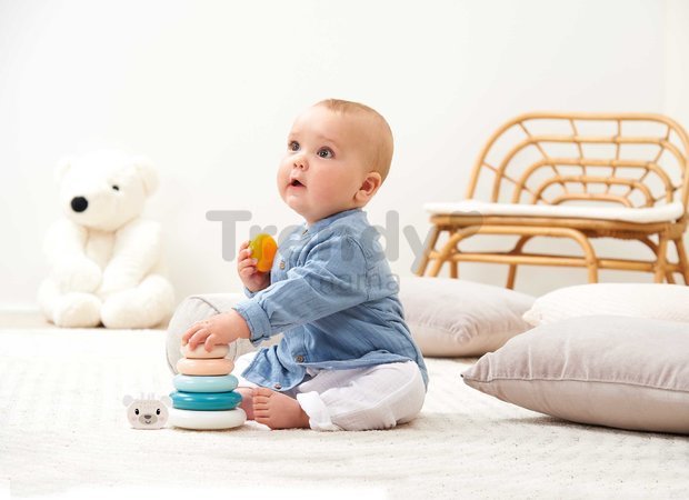 Didaktická pyramída BB Abrick Écoiffier 6 krúžkov pre najmenších od 6 mes
