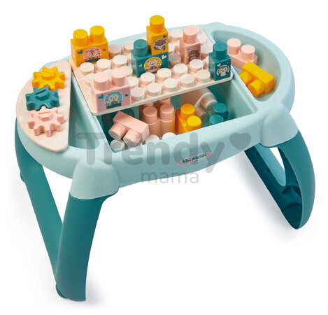 Didaktický stolík BB Abrick Écoiffier 22 dielov s aktivitami a kockami s motívom zvieratiek od 12 mes